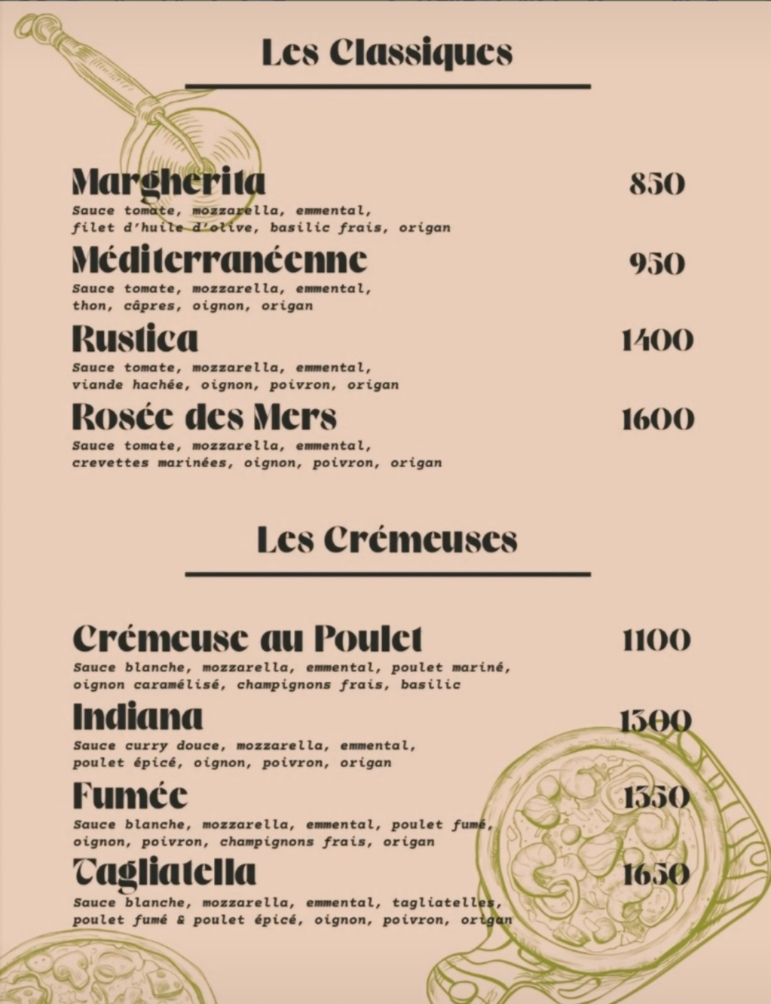 Restaurant menu picture