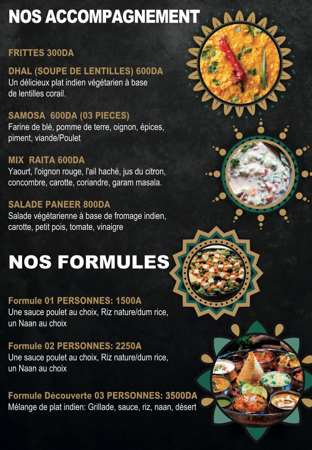 Restaurant menu picture