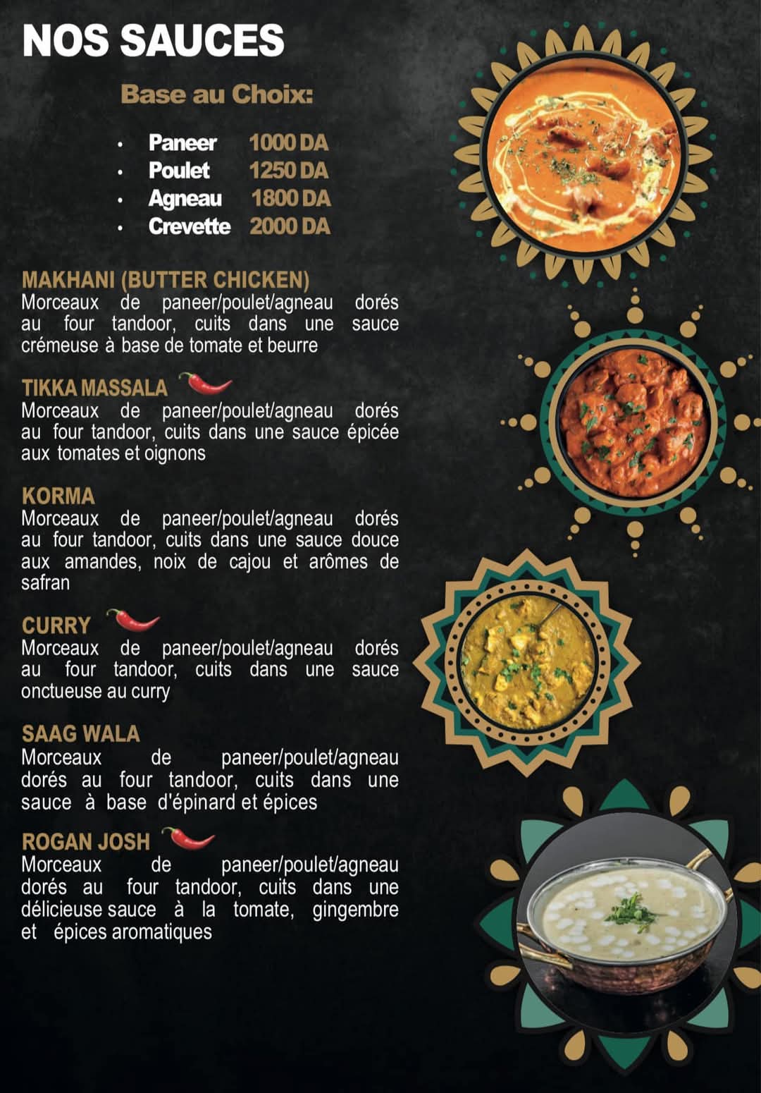 Restaurant menu picture