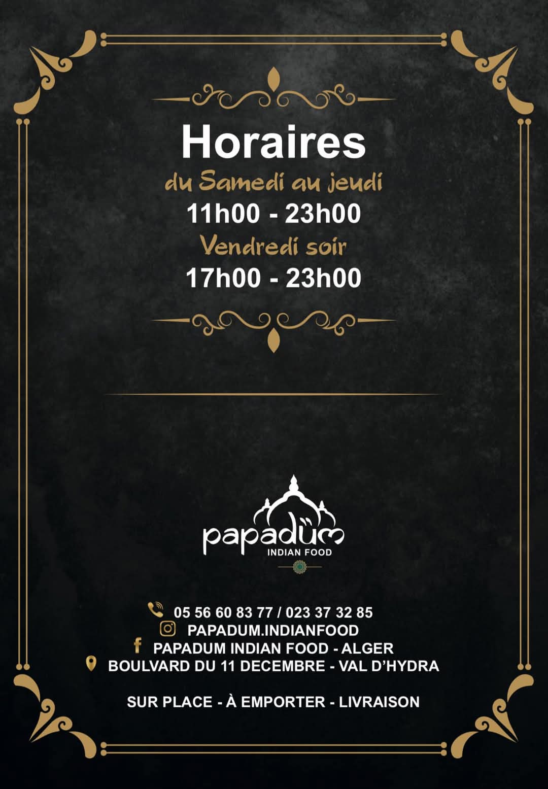 Restaurant menu picture