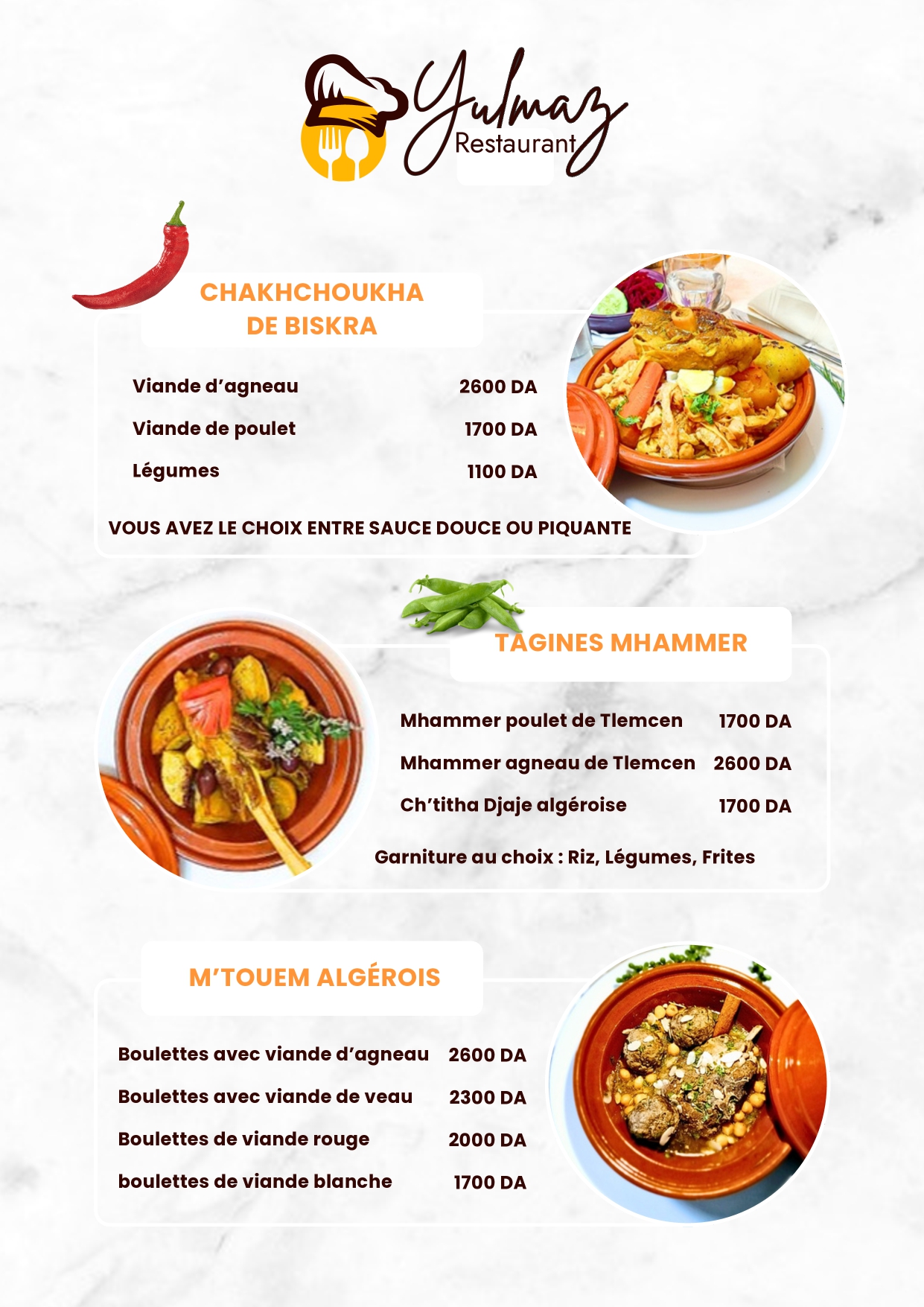 Restaurant menu picture