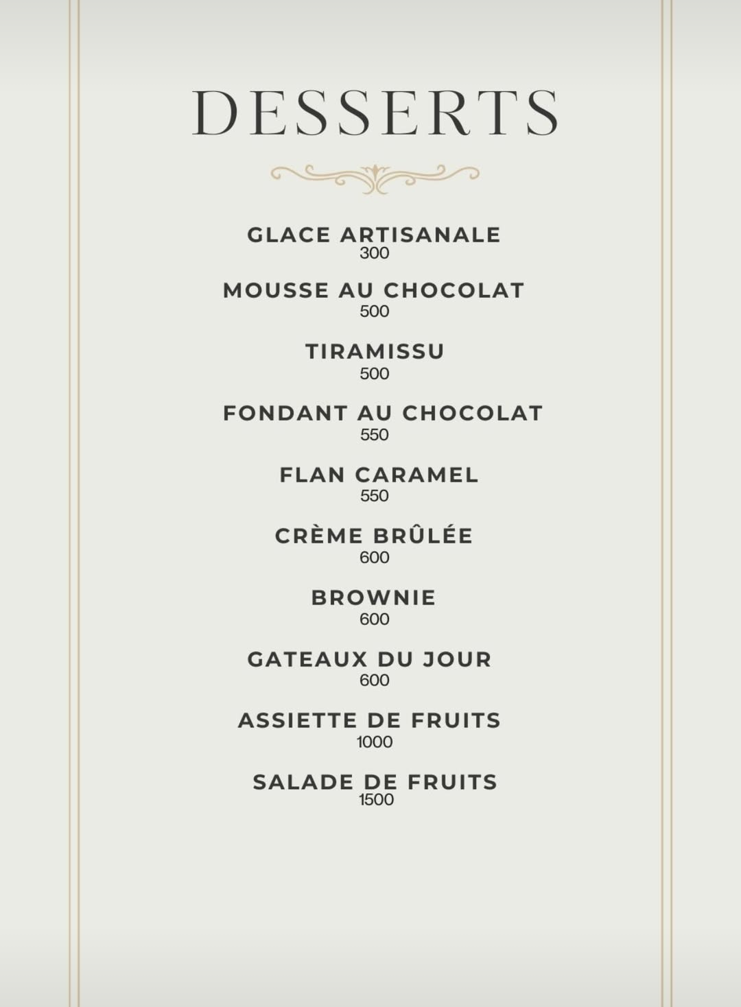 Restaurant menu picture